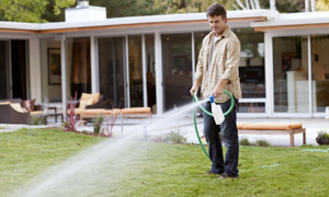 Guy spraying
